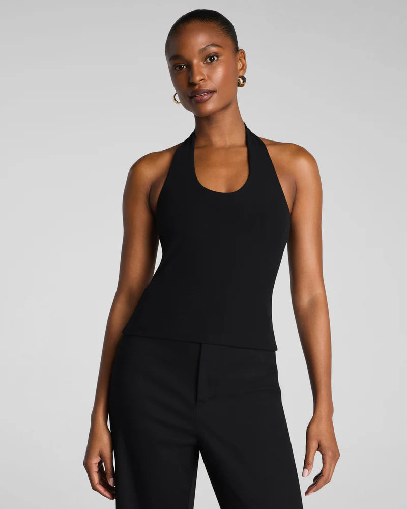 Ribbed Knit Halter Tank