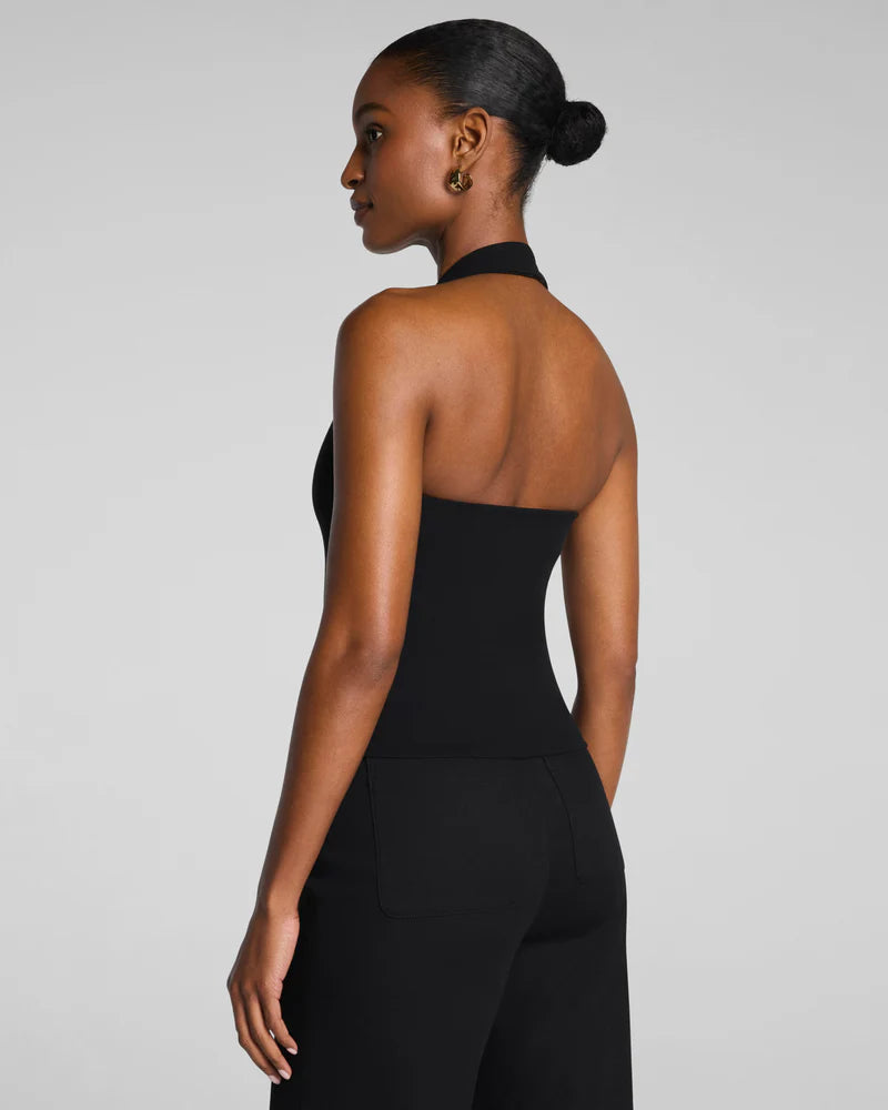 Ribbed Knit Halter Tank