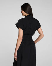 Load image into Gallery viewer, Poplin Smocked Midi Shirt Dress
