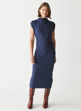 Iolanda Mock Neck Midi Dress