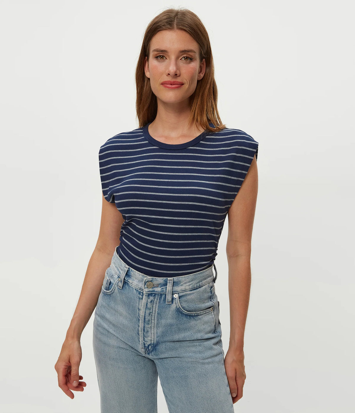 Joni Crew Neck Shoulder Top