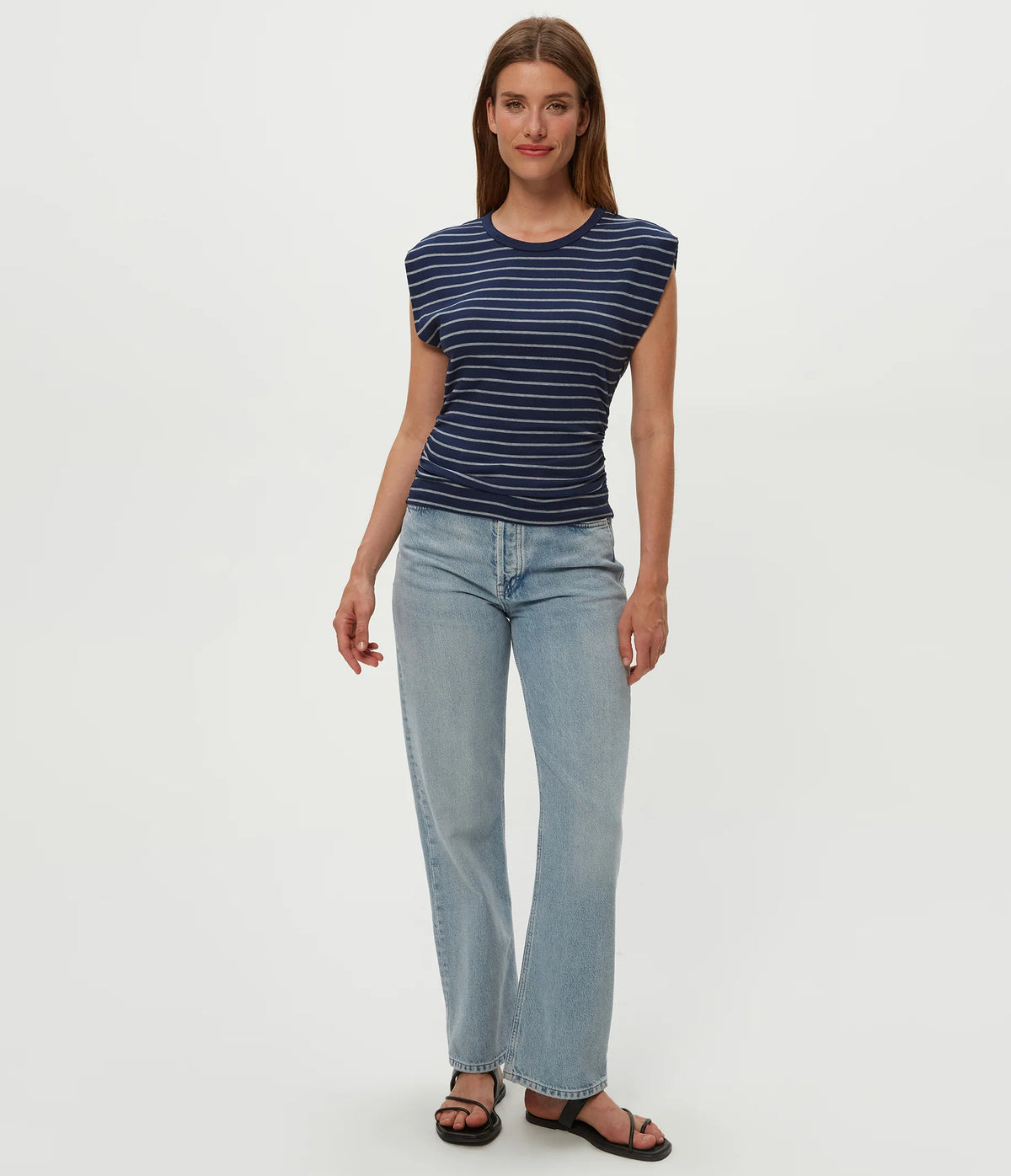 Joni Crew Neck Shoulder Top