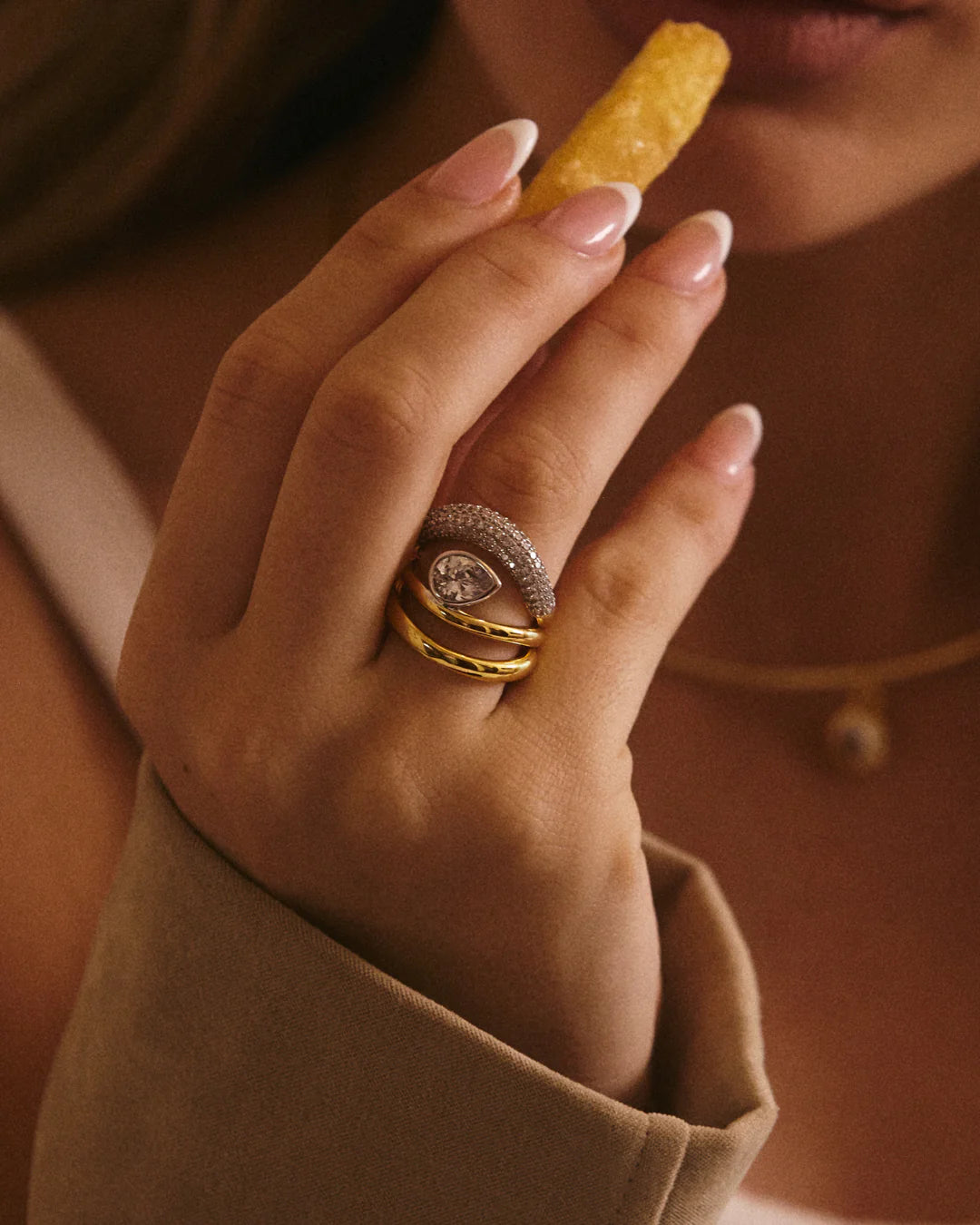 The Marais Wave Ring Set
