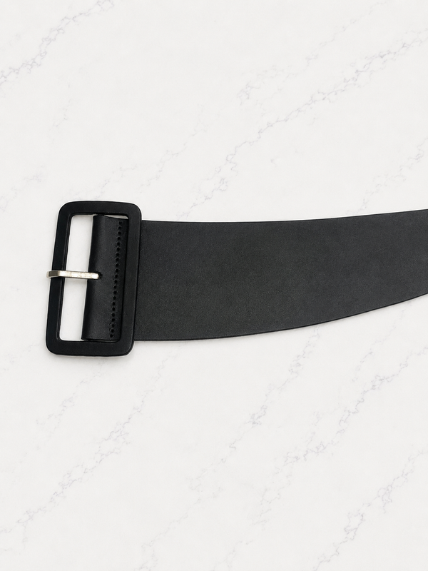 Leather Belt with Stretch Band