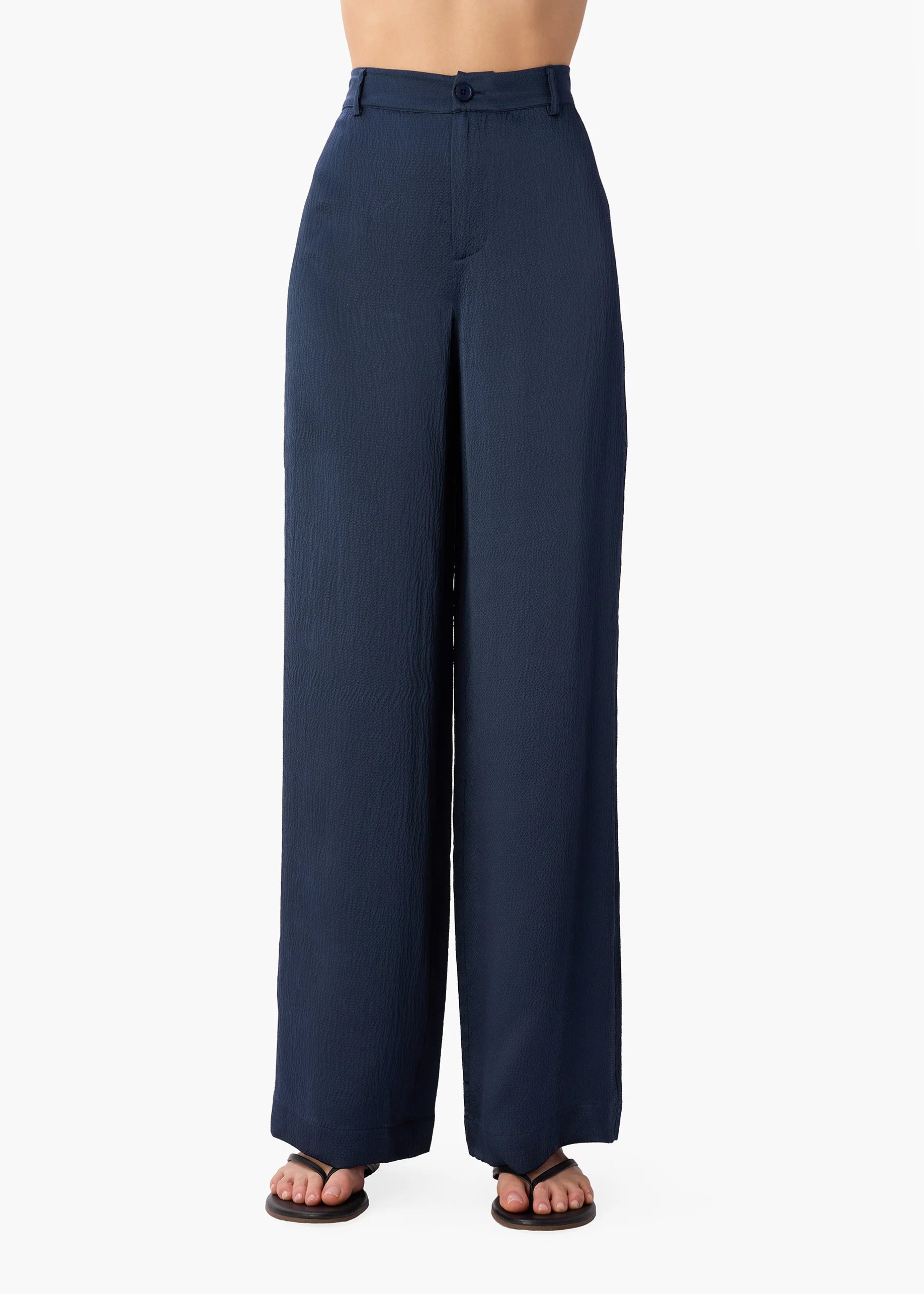 Kyley High Rise Hammered Silk Pant