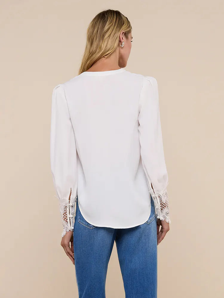 Ava Lace Cuff Blouse