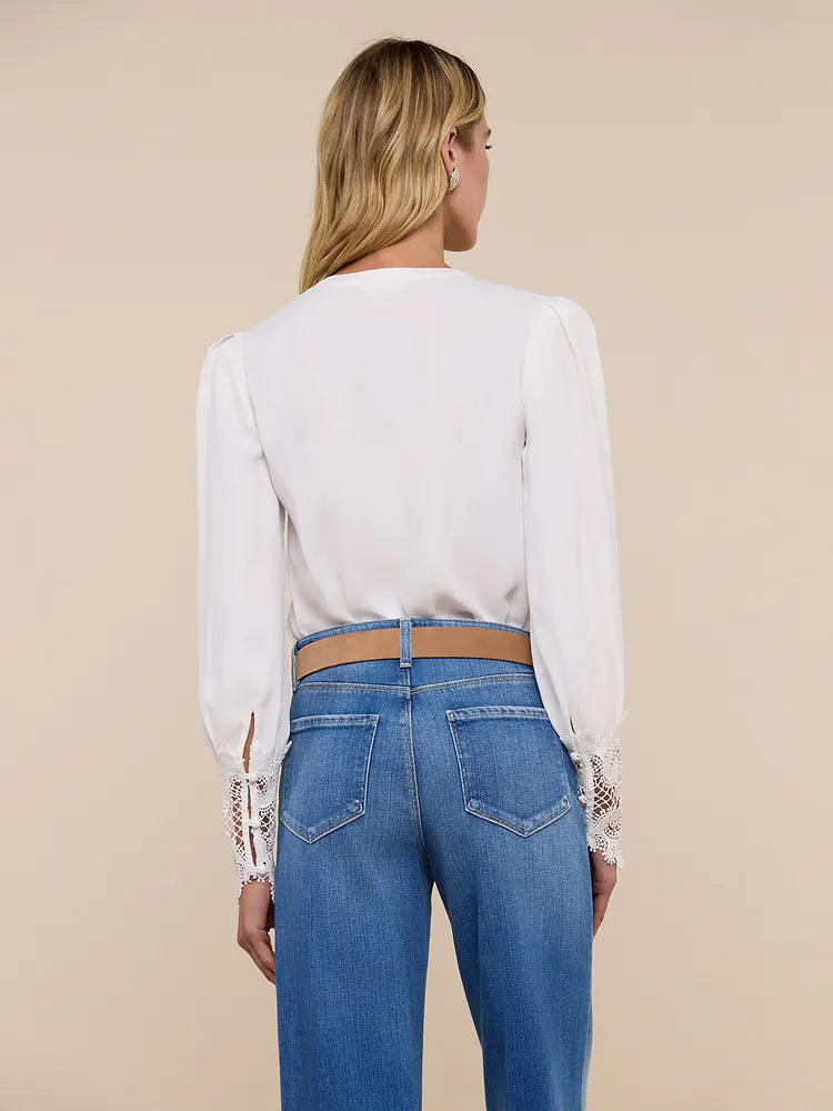 Ava Lace Cuff Blouse