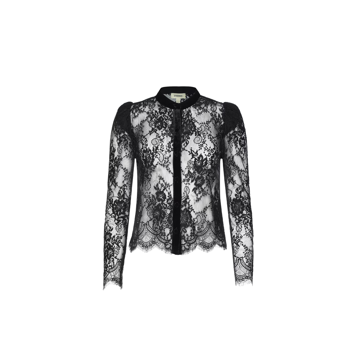 Dorthea Velvet Lace Blouse