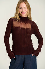 Load image into Gallery viewer, Intarsia sweater with perkins collar
