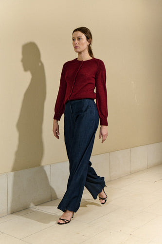 Cardigan With Honeycomb Detail