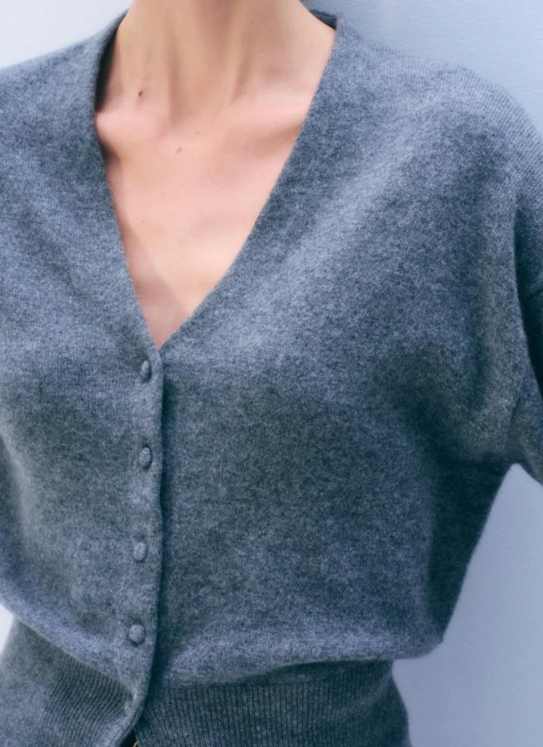 Cashmere Deep V Cardigan