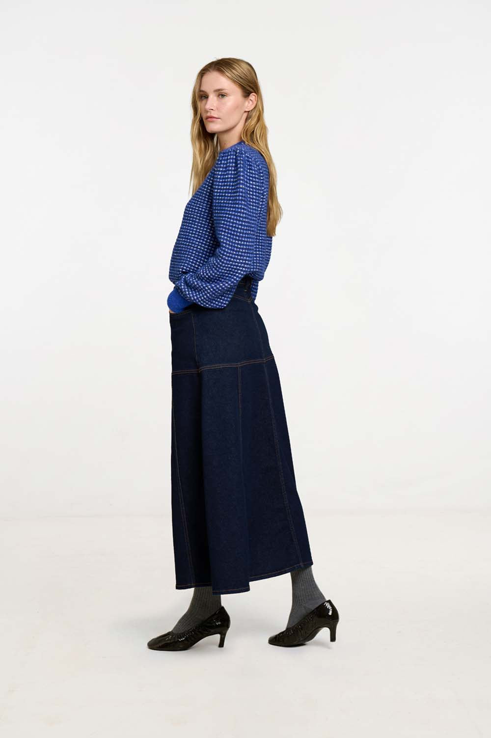 Micro-jacquard sweater