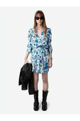 Ruz Crepe Garden Flowers Dress