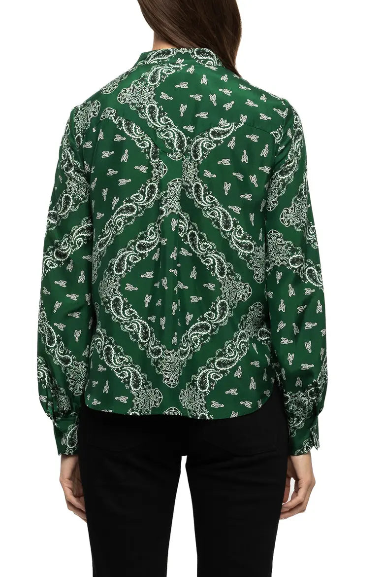 Twina Silk Bandana Top