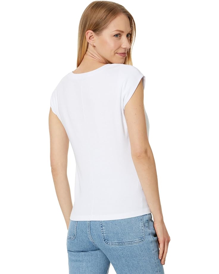 Tati V-Neck Power Shoulder Top
