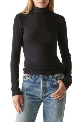 Beck Ruched Turtleneck Tee