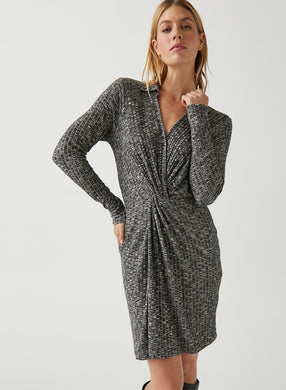 Annalise Long Sleeve Twist Front Dress