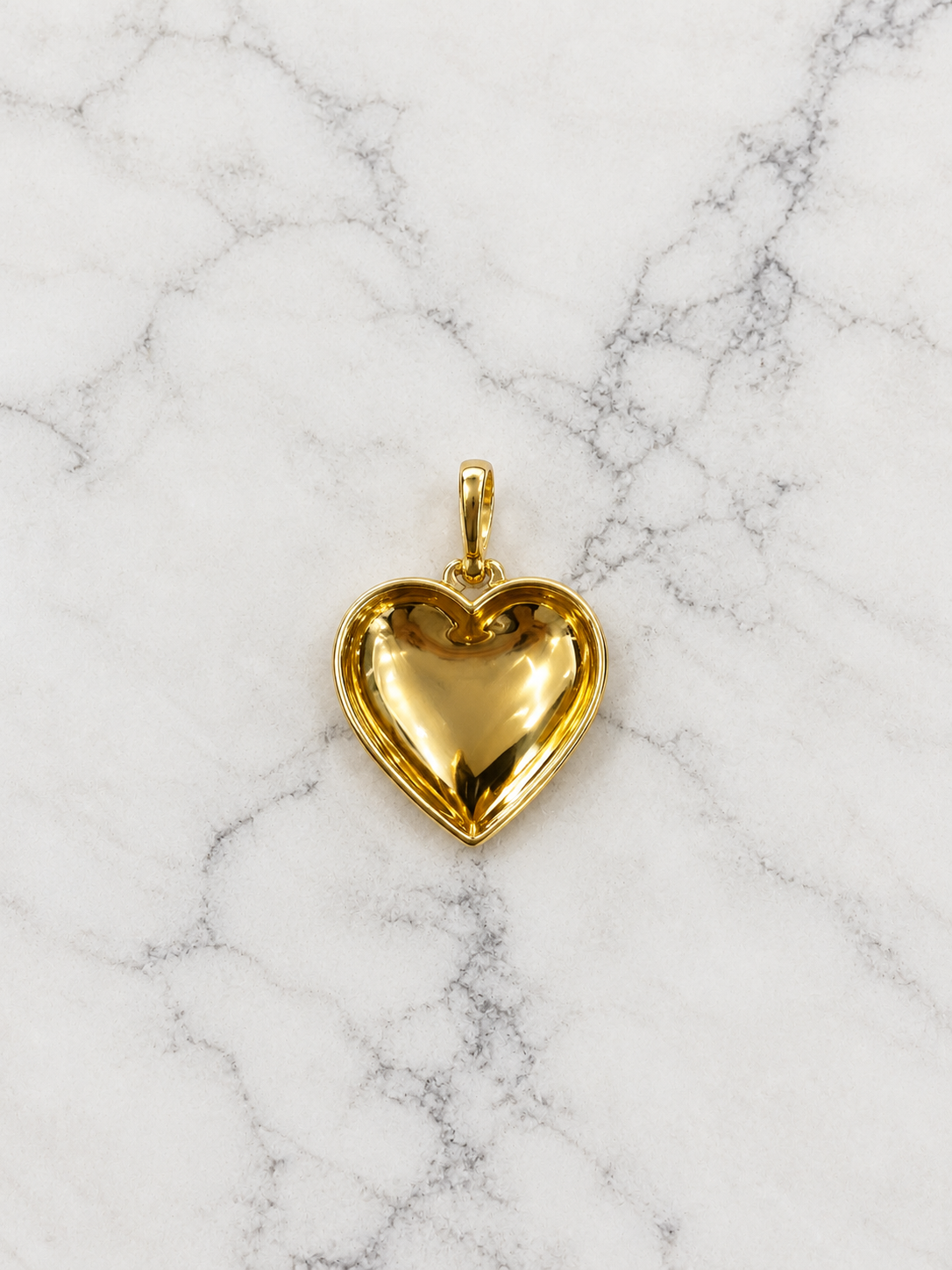 Chocolate Puffy Heart Charm