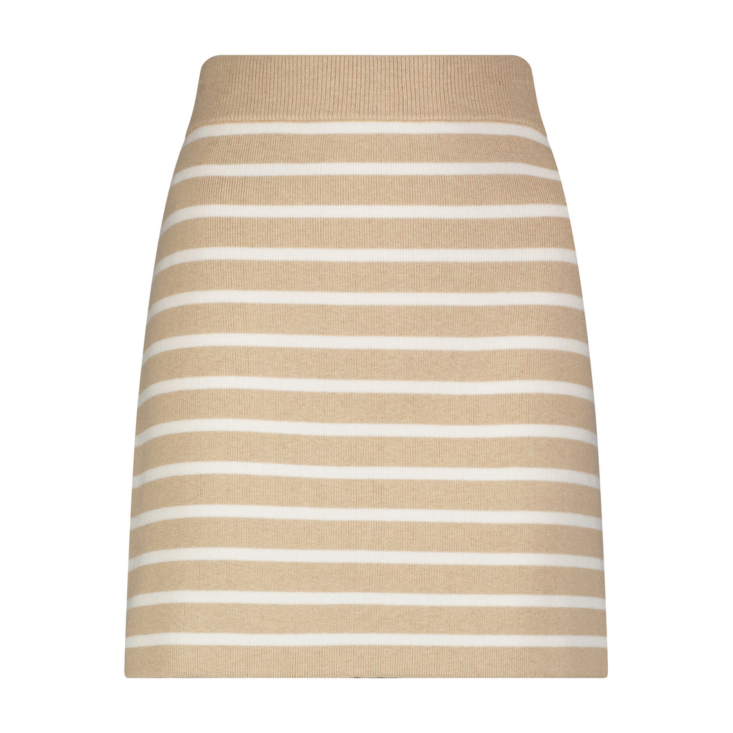 Full Needle Striped Mini Skirt