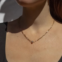 Load image into Gallery viewer, Astra Pavé Paperclip Necklace
