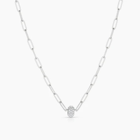 Astra Pavé Paperclip Necklace