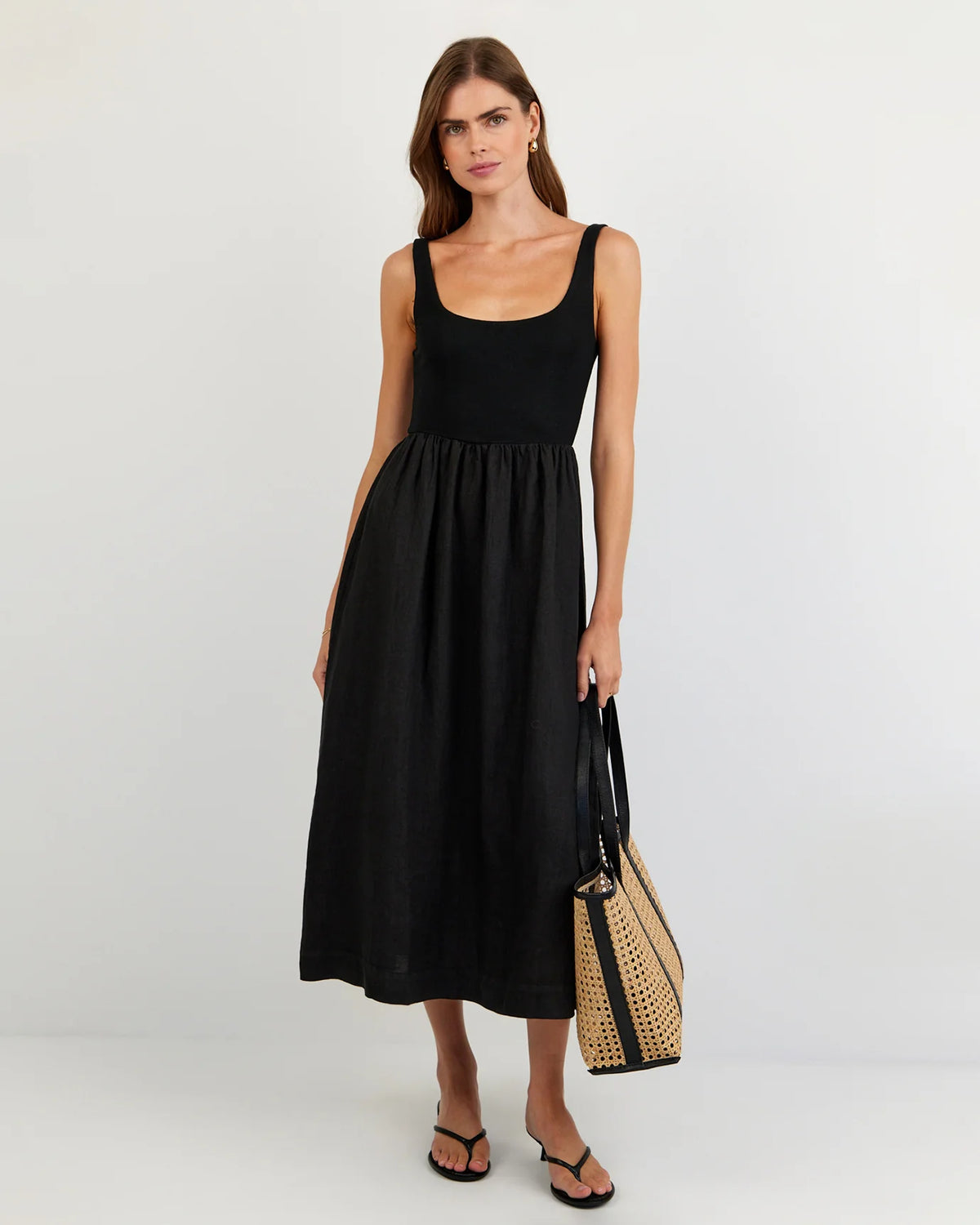 Sleeveless Knit Combo Dress