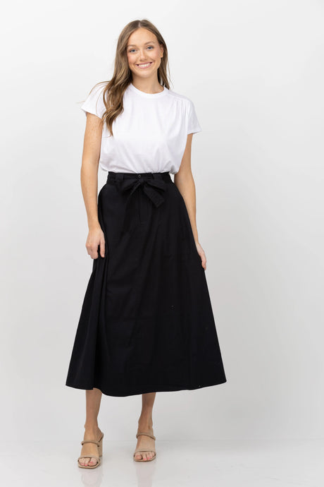 Long Belted Skirt