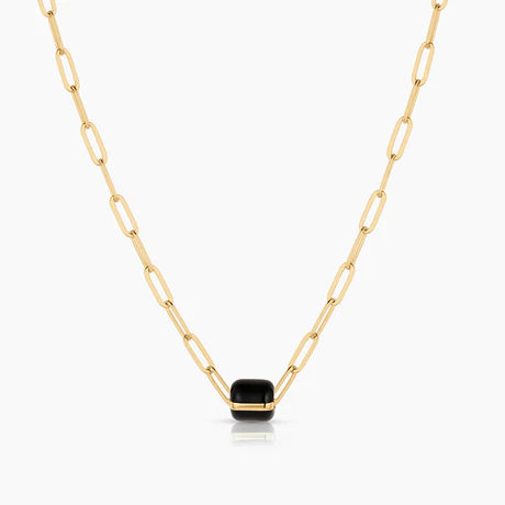 Celine Black Enamel Bead Charm