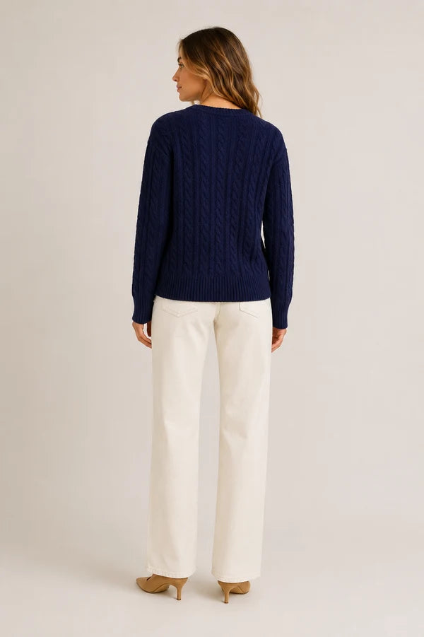 Cashmere Cable Crewneck