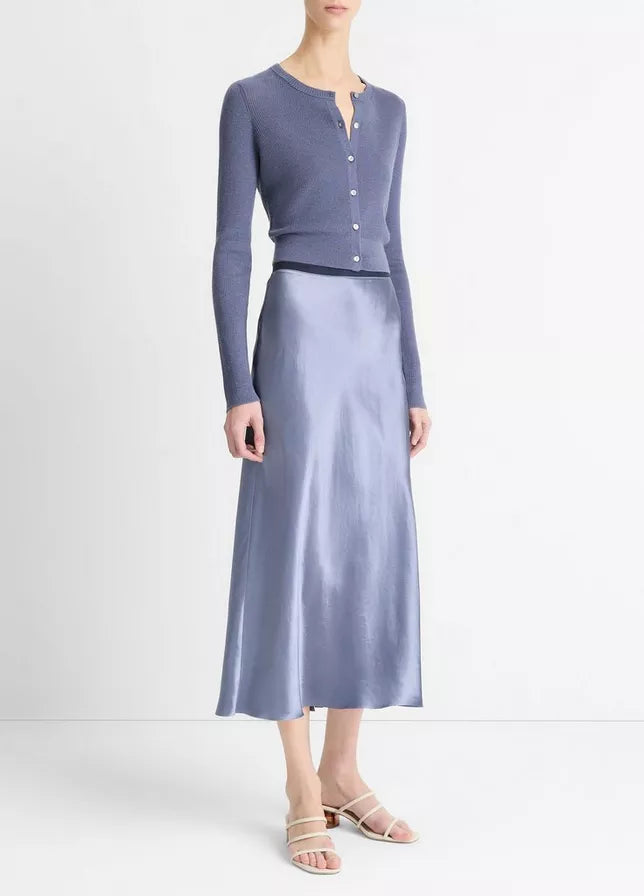 Contrast Satin Skirt