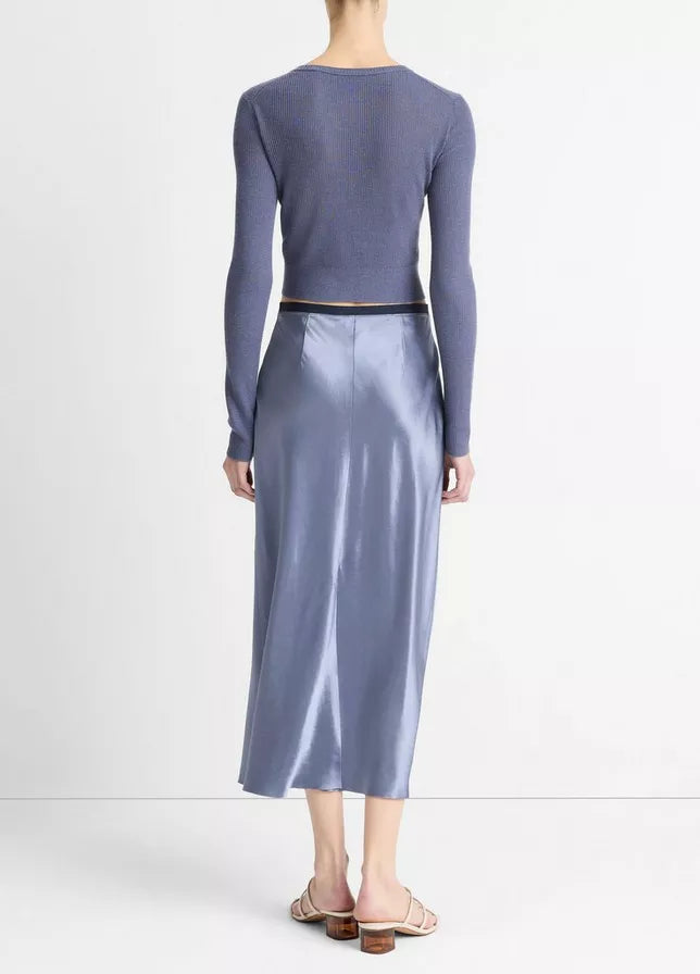 Contrast Satin Skirt