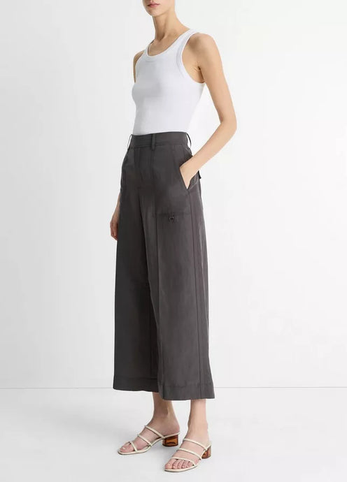 Low Rise Mixed Media Utility Pant