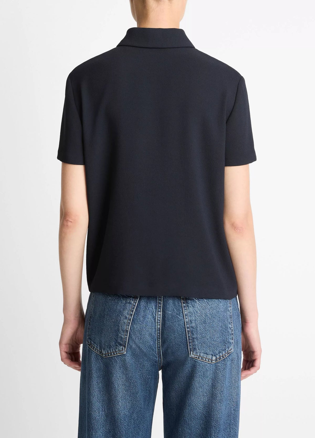 Crepe Polo Shirt