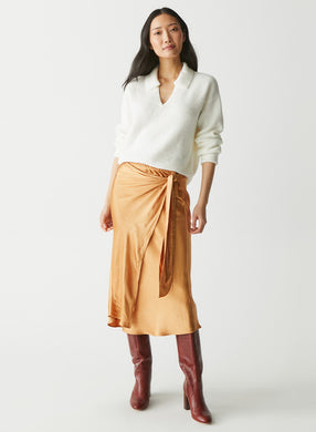 Leila Bias Cut Midi Skirt