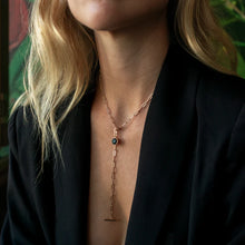 Load image into Gallery viewer, Dottie Black Lariat Necklace
