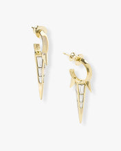 Load image into Gallery viewer, Gabriella Baguette Triple Spike Earrings
