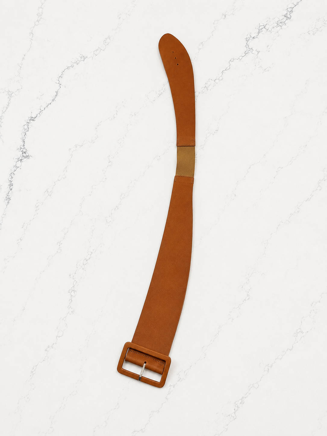 Leather Belt with Stretch Band
