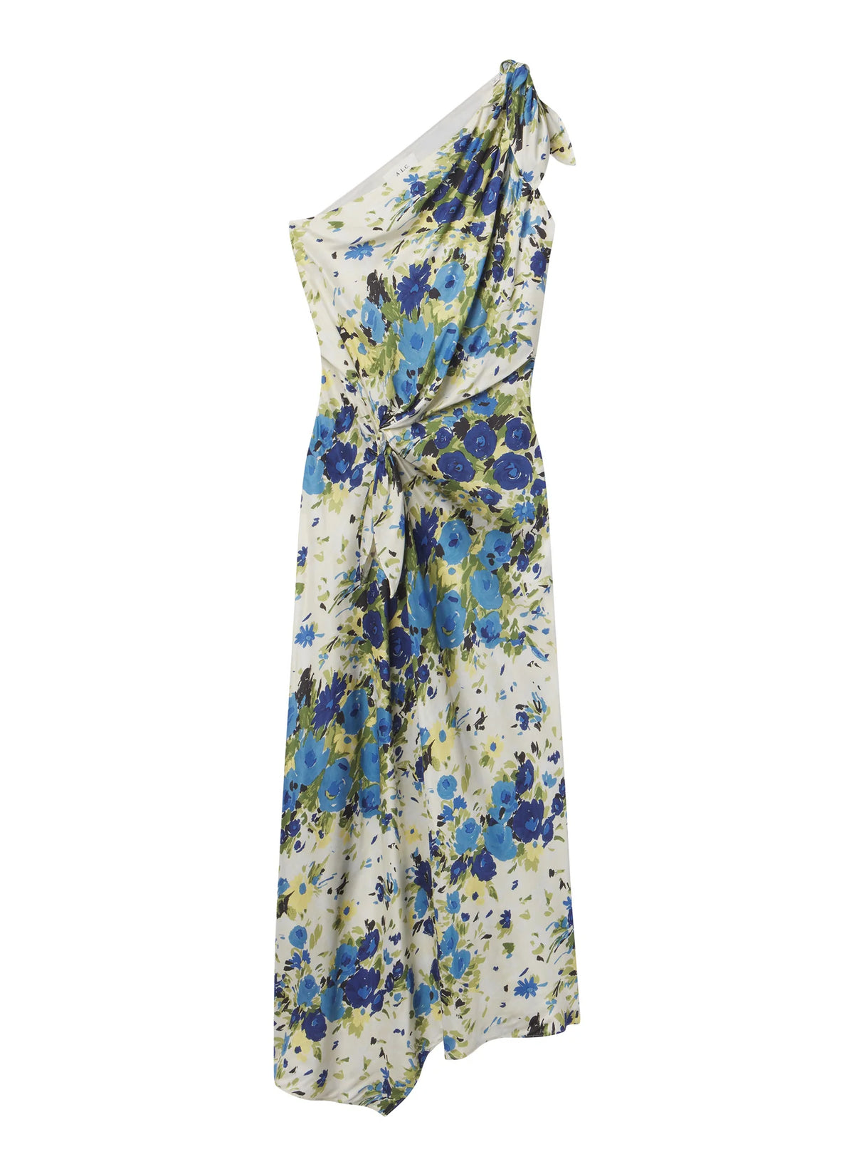 Elliana Floral One Shoulder Midi Dress
