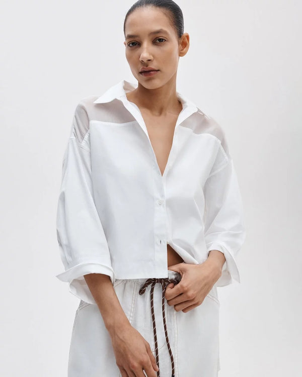 Elly Poplin-Organza Shirt
