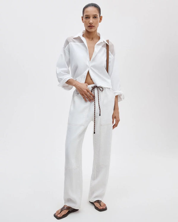 Elly Poplin-Organza Shirt