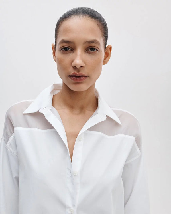 Elly Poplin-Organza Shirt