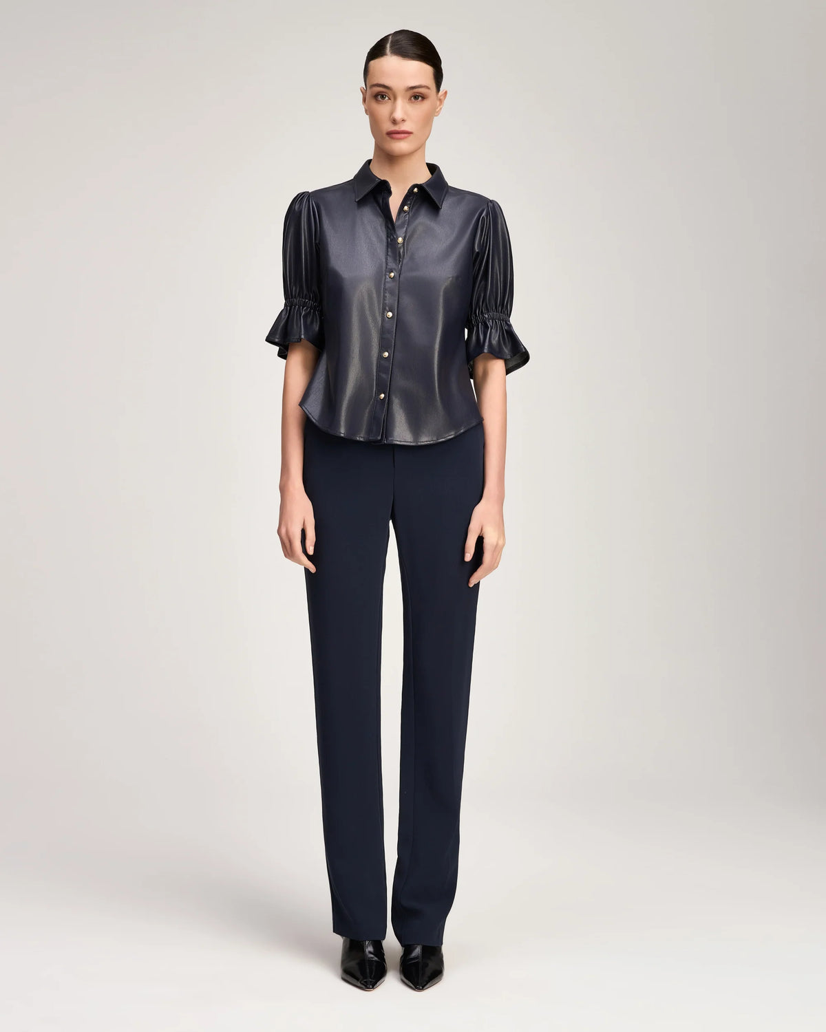 Lite Vegan Leather Fiona Top