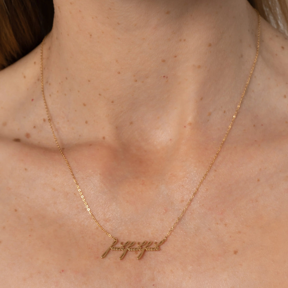 F** Script Necklace