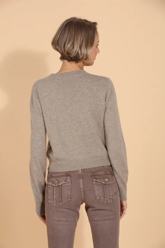 Cashmere Wool Blend V Neck Cardigan
