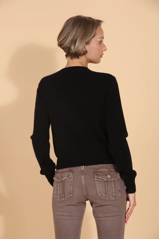 Cashmere Wool Blend V Neck Cardigan