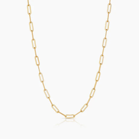 Astra Pavé Paperclip Necklace