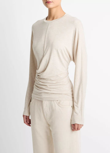 Fixed Drape L/S Crew