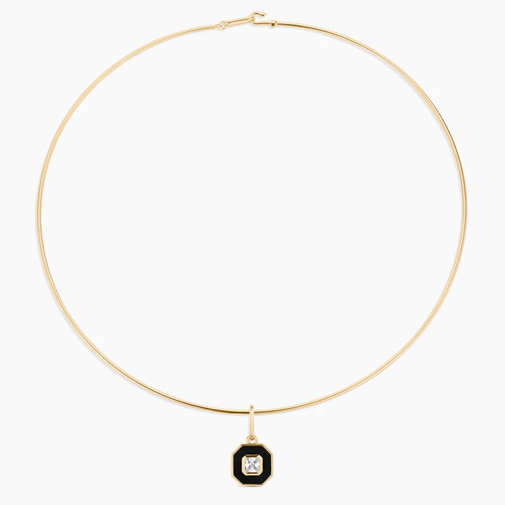 Florence Black Enamel Charm