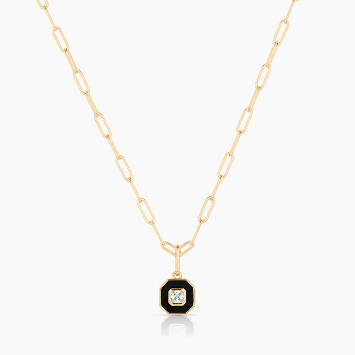 Florence Black Enamel Charm