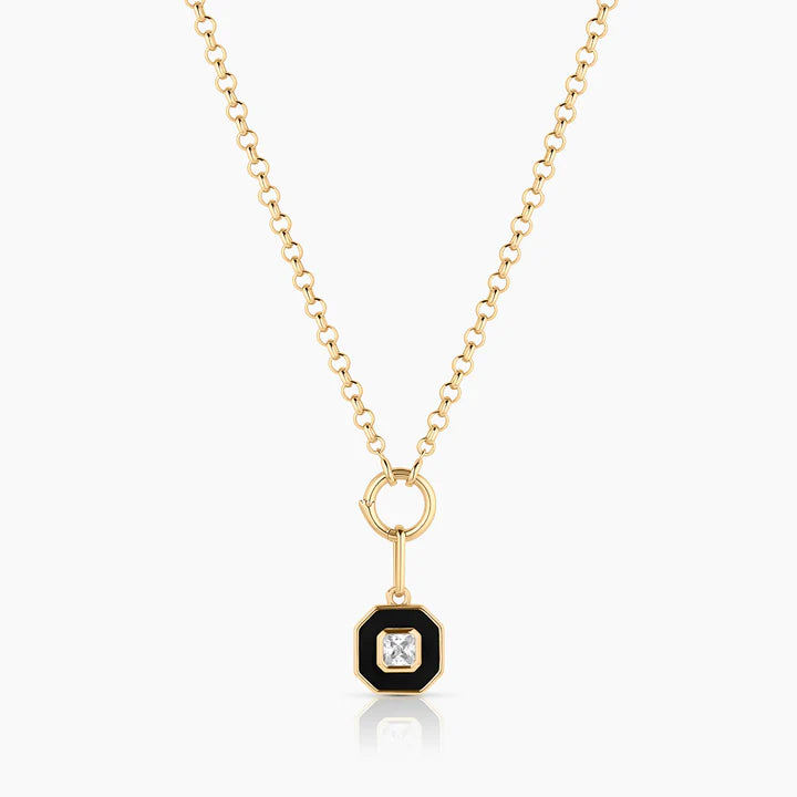 Florence Black Enamel Charm